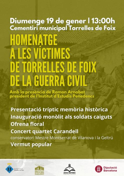 Homenatge a les víctimes de la Guerra Civil