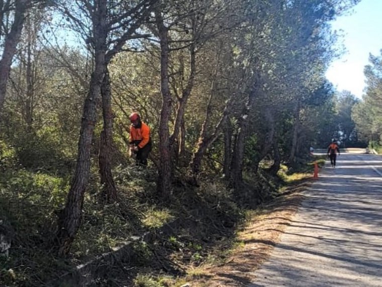 Comencen les obres de condicionament i millora de seguretat del camí de Moja a Daltmar. Ajuntament d'Olèrdola