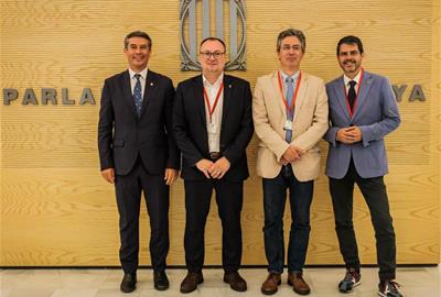 Els alcaldes del Vendrell, Vilanova, Vilafranca i Igualada . Eix