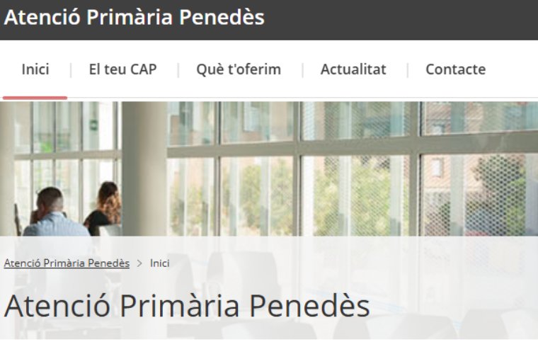 Els Centres d’Atenció Primària del Penedès estrena pàgina web pròpia. EIX