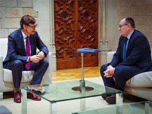 L'alcalde de Vilanova i la Geltrú, Juan Luis Ruiz, ha estat aquest dimarts al Palau de la Generalitat de Catalunya, per reunir-se amb el president Sal