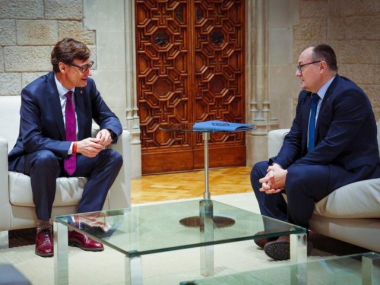 L'alcalde de Vilanova i la Geltrú, Juan Luis Ruiz, ha estat aquest dimarts al Palau de la Generalitat de Catalunya, per reunir-se amb el president Sal