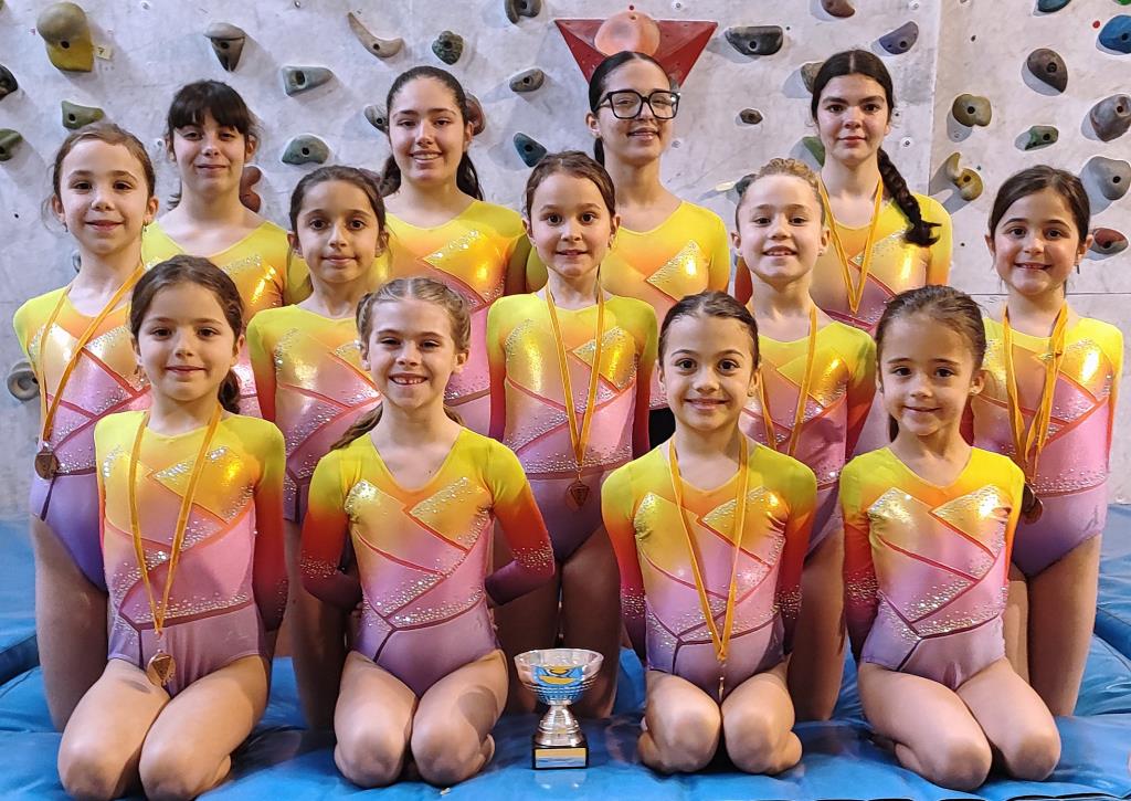 Les gimnastes del CG Vilanova. Eix