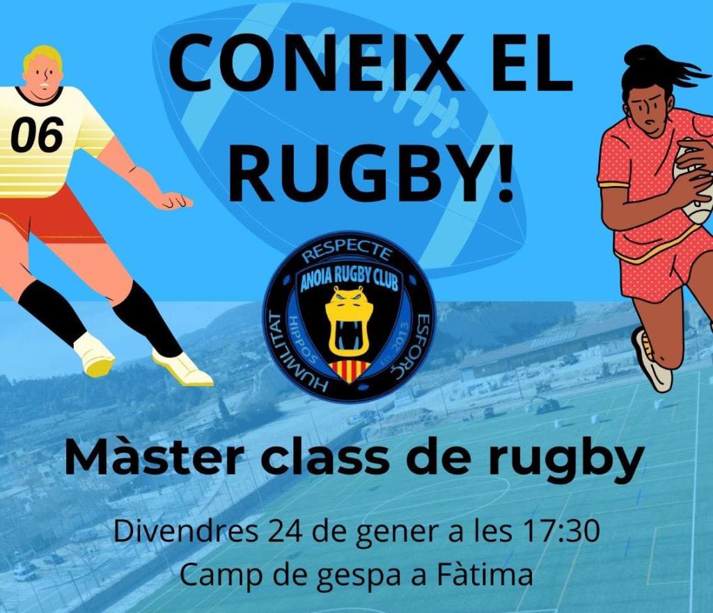 Màster class de rugbi. Eix