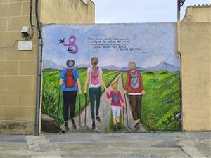 Mural de Maria Martos i Anna Molina a Bellvei. Eix