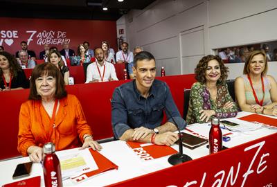 Pedro Sánchez, durant la reunió del comitè federal del PSOE. ACN / Pablo Blázquez