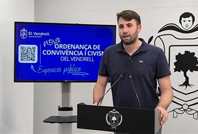 Presentació del període de consulta prèvia de la nova Ordenança de Convivència i Civisme. Ajt. del Vendrell