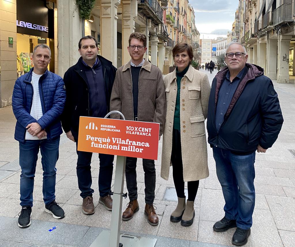 Roda de premsa d'ERC Vilafranca. Eix