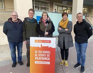 Roda de premsa d'Esquerra Republicana-100xCent Vilafranca. Eix