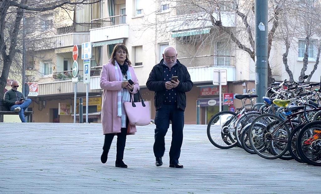 Rosa Fonoll en el moment d'arribar aquest matí als jutjats de Vilanova. Eix