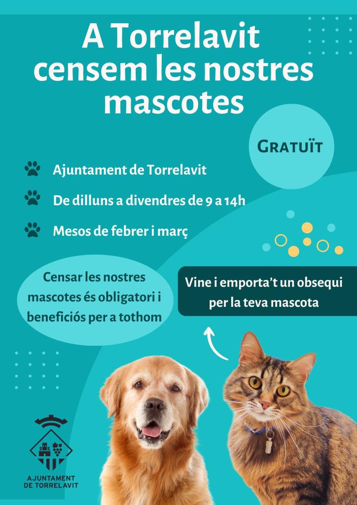 Torrelavit posa en marxa una campanya per censar les mascotes i promoure la convivència responsable. EIX