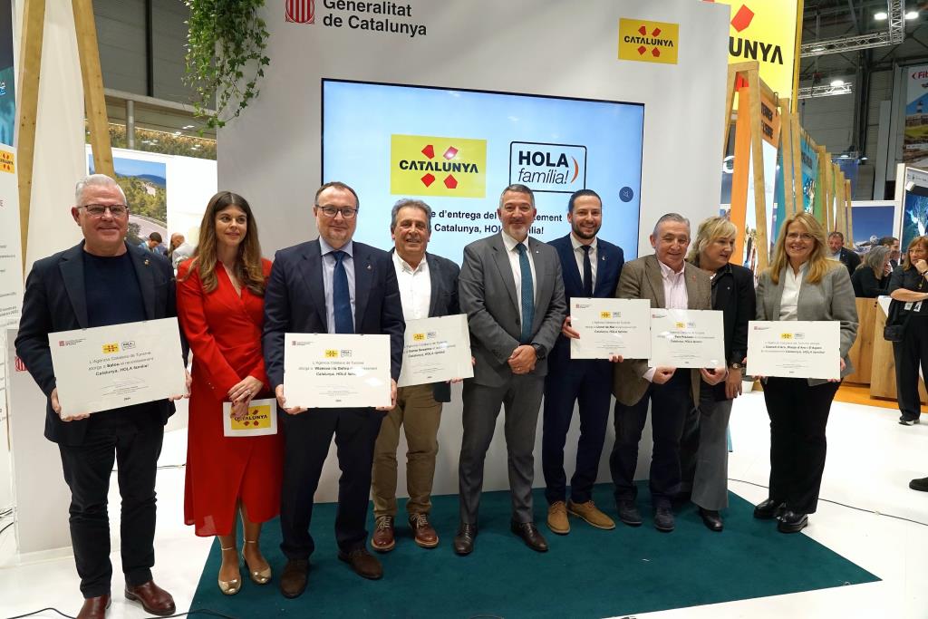 Vilanova i la Geltrú rep la distinció HOLA família! a Fitur. Generalitat de Catalunya