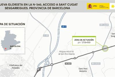 El Ministeri de Transports aprova el projecte d’una nova rotonda d’accés a Sant Cugat Sesgarrigues per 1,7 milions d’euros. EIX