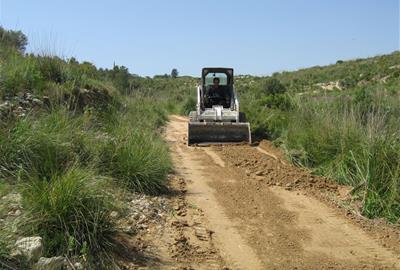 El Parc d’Olèrdola recupera quatre quilòmetres de camins afectats pels aiguats de gener. Diputació de Barcelona