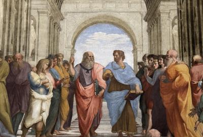 Escola d'Atenes. Eix